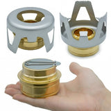 Portable Outdoor Mini Alcohol Stove Burner for Camping Hiking Grey