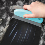 2Pcs Reusable Lint Catcher Pet Hair Remover Brush for Furniture Clothing Light Blue