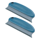 2Pcs Reusable Lint Catcher Pet Hair Remover Brush for Furniture Clothing Dark Blue