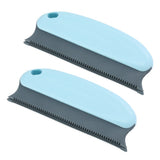2Pcs Reusable Lint Catcher Pet Hair Remover Brush for Furniture Clothing Light Blue