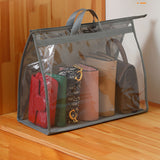 FancyGrab 5Pcs Handbag Dustproof Bags Clear Purse Storage Organisers for Closet Grey