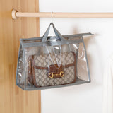 FancyGrab 5Pcs Handbag Dustproof Bags Clear Purse Storage Organisers for Closet Grey