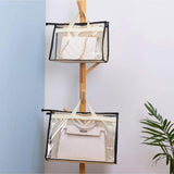 FancyGrab 5Pcs Handbag Dustproof Bags Clear Purse Storage Organisers for Closet Beige