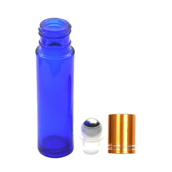 12Pcs 10ml Essential Oil Roller Bottles Roll-on Bottles Glass Bottles Blue