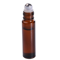12Pcs 10ml Essential Oil Roller Bottles Roll-on Bottles Glass Bottles Brown