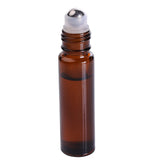 12Pcs 10ml Essential Oil Roller Bottles Roll-on Bottles Glass Bottles Brown