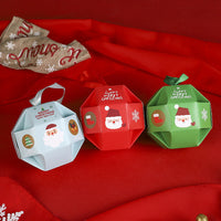 10X Christmas Candy Gift Boxes with Ribbon Cookie Dessert Packaging Bag