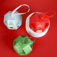 10X Christmas Candy Gift Boxes with Ribbon Cookie Dessert Packaging Bag