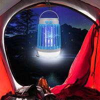 Solar Mosquito Killer Lamp USB Mosquito Camp Lamp Flashlight-Blue