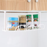 2Pcs Under Desk Organizer Cable Management Tray Adapter Cord Wire Holder White
