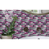 2Pcs Self-Adhesive Imitation Marbling Tile Stickers Purple