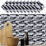 2Pcs Self-Adhesive Imitation Marbling Tile Stickers Black