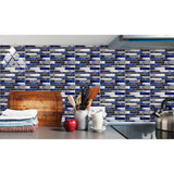 2Pcs Self-Adhesive Imitation Marbling Tile Stickers Blue