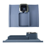 Silicone Sofa Arm Cup Holder Tray -Blue