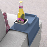 Silicone Sofa Arm Cup Holder Tray -Blue