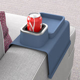Silicone Sofa Arm Cup Holder Tray -Blue