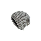 FancyGrab Unisex Fleece-Lined Knit Slouchy Beanie Hat Grey
