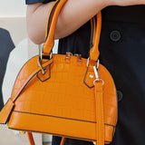 PU Leather Crossbody Bag for Women-Orange