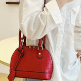 PU Leather Crossbody Bag for Women-Red