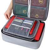 Fireproof Document Bag with Lock Grey