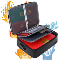 Fireproof Document Bag with Lock Black