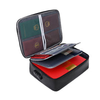 Fireproof Document Bag with Lock Black