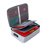 Fireproof Document Bag with Lock Grey