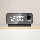 Digital Projection Alarm Clock Black