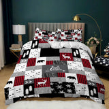 Christmas 2pcs/3pcs Bedding Set Quilt Cover Pillowcases Set for Single Bed