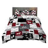 Christmas 2pcs/3pcs Bedding Set Quilt Cover Pillowcases Set for Single Bed