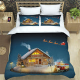 Christmas 2pcs/3pcs Bedding Set Quilt Cover Pillowcases Set