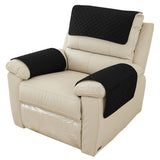 3 Piece Set Chaise Longue Pillow Pad Armrest Pad Washable Detachable Pad Armrest with Storage Pocket Black