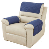 3 Piece Set Chaise Longue Pillow Pad Armrest Pad Washable Detachable Pad Armrest with Storage Pocket Navy