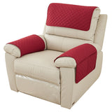 3 Piece Set Chaise Longue Pillow Pad Armrest Pad Washable Detachable Pad Armrest with Storage Pocket Red