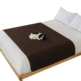 Water Repellent Quilted Mattress Bed Cover Fitted Sheet Dog Furniture Protector Coffee