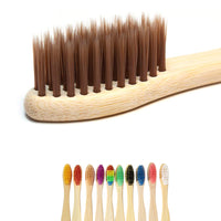 10Pcs Soft Bristles Bamboo Toothbrush Set Color Bristle Tooth Brushes Eco Friendly Natural Bamboo Toothbrush-Style 2