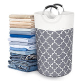 82L Laundry Basket Laundry Hamper Bag Washing Bin Clothes Bag Foldable Gray