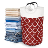 82L Laundry Basket Laundry Hamper Bag Washing Bin Clothes Bag Foldable Red