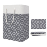 75L Laundry Baskets Laundry Hamper with Long Handles Collapsible Clothes Hamper-Gray