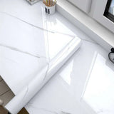 10M Marble Wall Sticker Decor Roll Wallpaper Self Adhesive Contact Paper-White