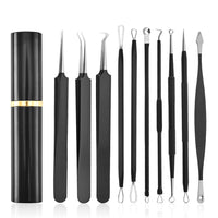 10 Pcs Black Head Remover Pimple Popper Tool Kit Black