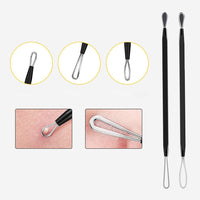 10 Pcs Black Head Remover Pimple Popper Tool Kit Black