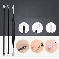 10 Pcs Black Head Remover Pimple Popper Tool Kit Black