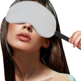 FancyGrab Sleeping Silk Masks for Women Men Sleep Eye Mask Light Out Travel Eye Mask Silver