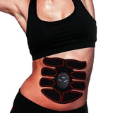 FancyGrab EMS Abdominal Muscle Training Belt Portable Muscle Stimulator Trainer Fitness Equipment for Home Gym Fitness Red