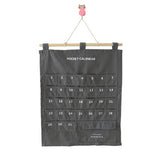 Wall Hanging Note Calendar Hanging Bag Calendar Memo Hanging Bag Party Decor Storage Bag Grey