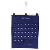 Wall Hanging Note Calendar Hanging Bag Calendar Memo Hanging Bag Party Decor Storage Bag Navy
