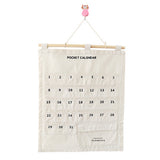 Wall Hanging Note Calendar Hanging Bag Calendar Memo Hanging Bag Party Decor Storage Bag White