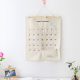 Wall Hanging Note Calendar Hanging Bag Calendar Memo Hanging Bag Party Decor Storage Bag White