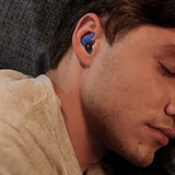 3 Layers Reusable Silicone Noise Canceling Sleeping Ear Plugs with 5 Pairs Replacements Blue
